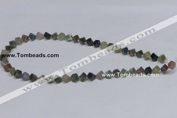 CAB441 15.5 inches 6*6mm inclined cube indian agate gemstone beads