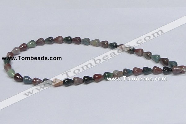 CAB444 15.5 inches 8*10mm teardrop indian agate gemstone beads