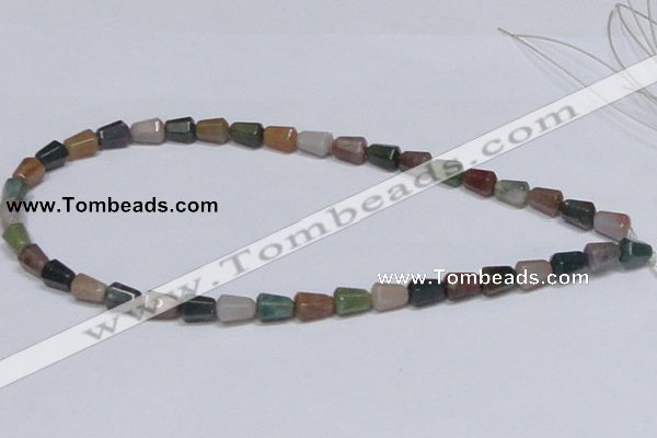 CAB446 15.5 inches 8*10mm faceted teardrop indian agate gemstone beads