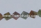 CAB451 15.5 inches 10*10mm diamond indian agate gemstone beads