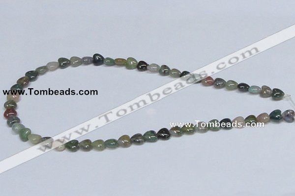 CAB452 15.5 inches 8*8mm heart indian agate gemstone beads