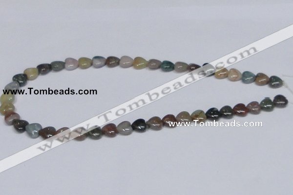 CAB453 15.5 inches 10*10mm heart indian agate gemstone beads