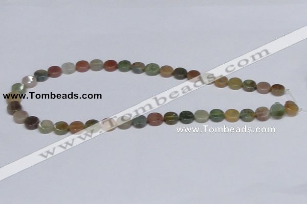 CAB455 15.5 inches 10mm coin indian agate gemstone beads wholesale