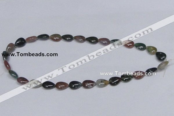 CAB460 15.5 inches 10*14mm flat teardrop indian agate gemstone beads