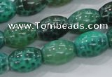 CAB51 15.5 inches 12*16mm egg-shaped peafowl agate gemstone beads