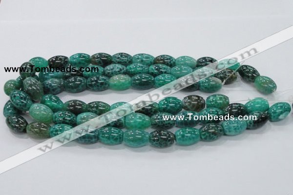 CAB52 15.5 inches 13*18mm egg-shaped peafowl agate gemstone beads