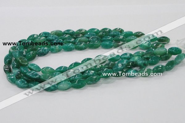 CAB57 15.5 inches 8*16mm twisted peafowl agate gemstone beads