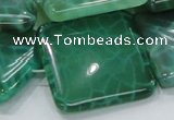 CAB60 15.5 inches 30*30mm square peafowl agate gemstone beads