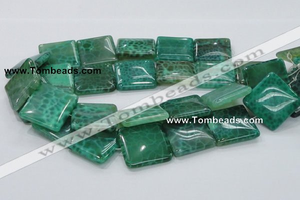 CAB60 15.5 inches 30*30mm square peafowl agate gemstone beads