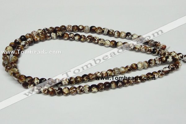 CAB609 15.5 inches 8mm round leopard skin agate beads wholesale