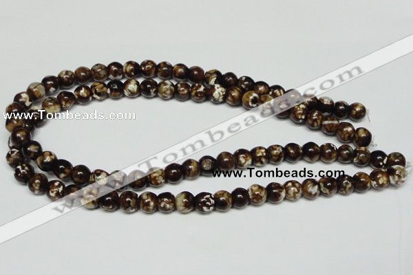 CAB610 15.5 inches 10mm round leopard skin agate beads wholesale