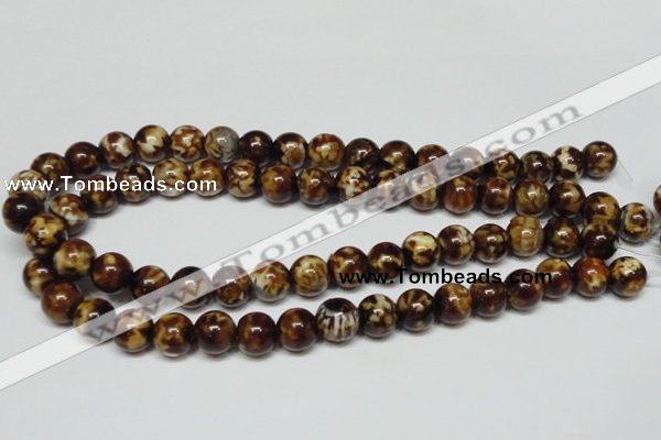 CAB611 15.5 inches 12mm round leopard skin agate beads wholesale