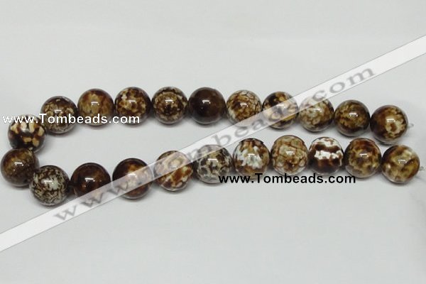 CAB614 15.5 inches 18mm round leopard skin agate beads wholesale