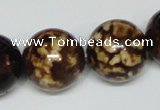 CAB615 15.5 inches 20mm round leopard skin agate beads wholesale