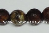 CAB619 15.5 inches 16mm faceted round leopard skin agate beads wholesale