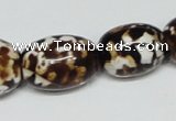 CAB622 15.5 inches 15*20mm egg-shaped leopard skin agate beads wholesale