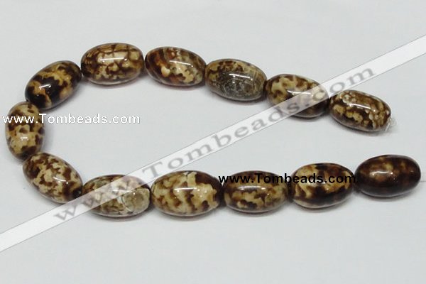 CAB623 15.5 inches 20*30mm egg-shaped leopard skin agate beads wholesale