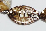 CAB637 15.5 inches 25*35mm marquise leopard skin agate beads