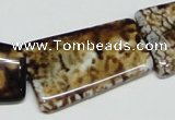 CAB643 15.5 inches 20*35mm trapezoid leopard skin agate beads