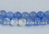 CAB645 15.5 inches 8mm round fire crackle agate beads wholesale