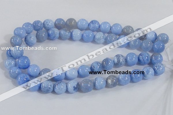 CAB648 15.5 inches 14mm round fire crackle agate beads wholesale