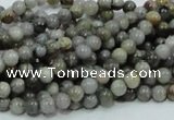 CAB65 15.5 inches 4mm round silver needle agate gemstone beads