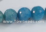 CAB657 15.5 inches 16mm faceted round fire crackle agate beads