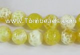 CAB660 15.5 inches 10mm round fire crackle agate beads wholesale