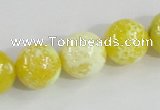 CAB662 15.5 inches 14mm round fire crackle agate beads wholesale