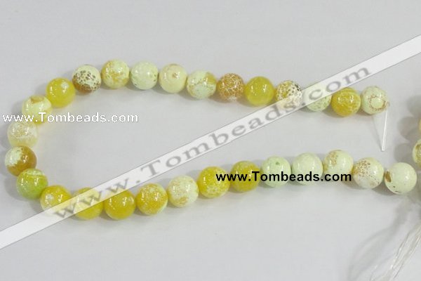 CAB662 15.5 inches 14mm round fire crackle agate beads wholesale