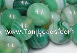 CAB717 15.5 inches 12mm round green agate gemstone beads wholesale