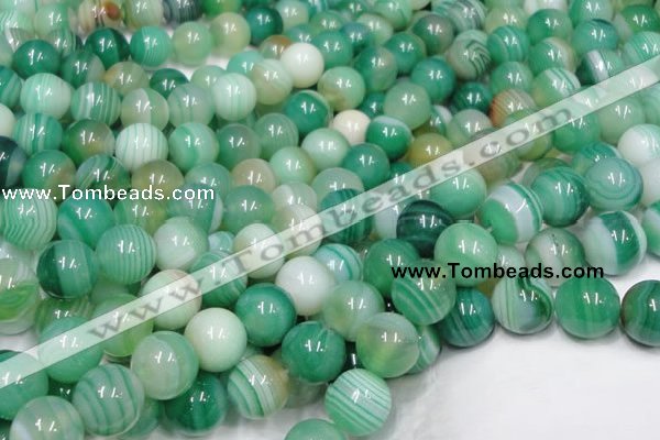 CAB719 15.5 inches 16mm round green agate gemstone beads wholesale