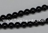 CAB723 15.5 inches 6mm round black agate gemstone beads wholesale