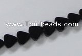 CAB774 15.5 inches 8*8mm triangle black agate gemstone beads