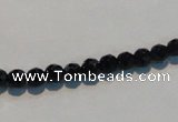 CAB783 15.5 inches 5mm faceted round black agate gemstone beads