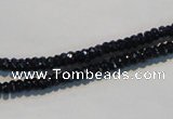 CAB785 15.5 inches 2*4mm faceted rondelle black agate gemstone beads