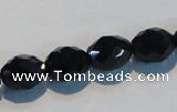 CAB792 15.5 inches 9*12mm faceted rice black agate gemstone beads