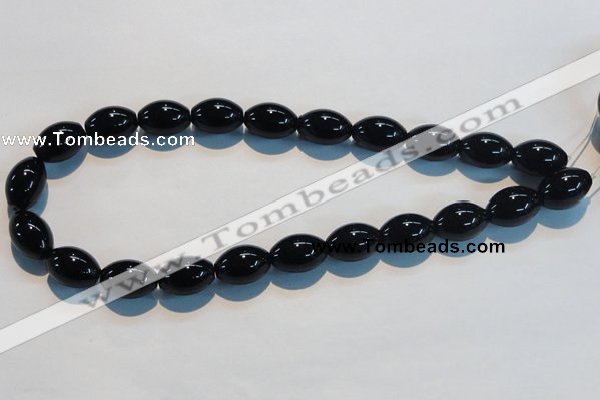 CAB818 15.5 inches 13*18mm rice black agate gemstone beads wholesale