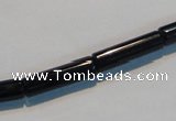 CAB823 15.5 inches 6*20mm column black agate gemstone beads
