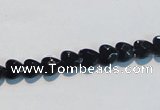 CAB824 15.5 inches 6*6mm faceted heart black agate gemstone beads