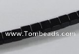 CAB834 15.5 inches 6*6mm cube black agate gemstone beads wholesale