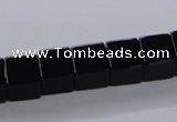 CAB835 15.5 inches 10*10mm cube black agate gemstone beads wholesale