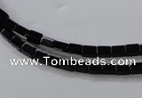 CAB837 15.5 inches 3*5mm cuboid black agate gemstone beads wholesale