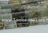 CAB85 15.5 inches 10*15mm rectangle silver needle agate gemstone beads