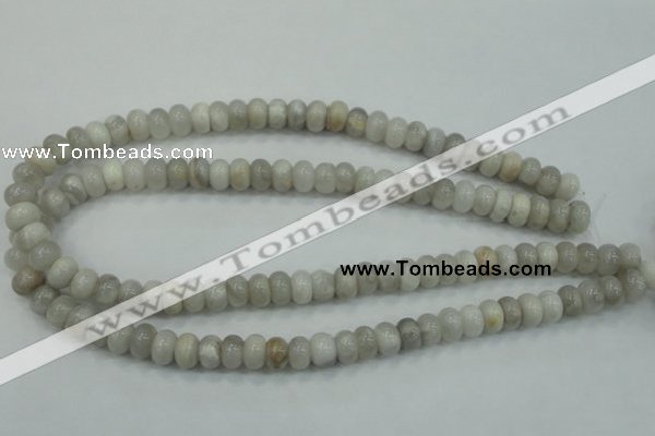 CAB901 15.5 inches 6*10mm rondelle natural crazy agate beads wholesale