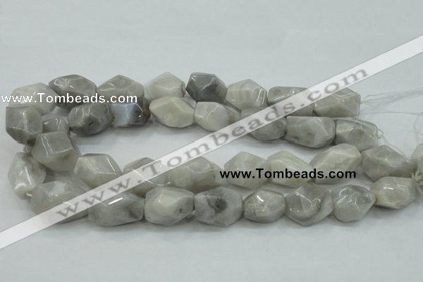 CAB905 15.5 inches 16*25mm nugget natural crazy agate beads wholesale