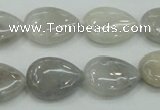 CAB908 15.5 inches 13*18mm flat teardrop natural crazy agate beads