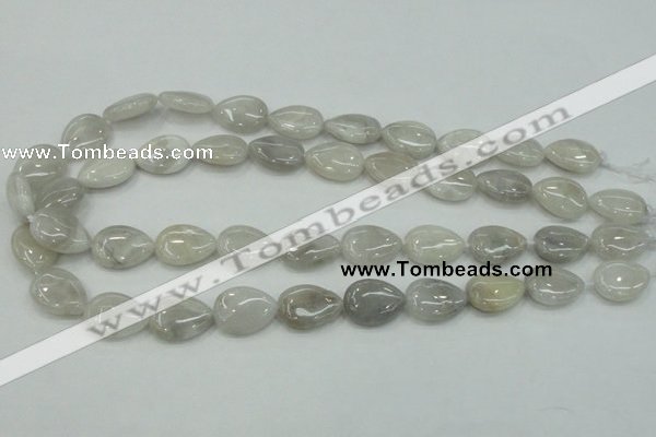 CAB908 15.5 inches 13*18mm flat teardrop natural crazy agate beads