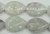 CAB909 15.5 inches 18*25mm flat teardrop natural crazy agate beads