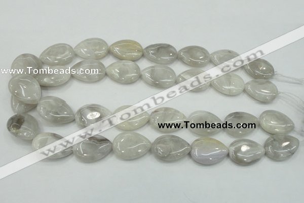 CAB909 15.5 inches 18*25mm flat teardrop natural crazy agate beads